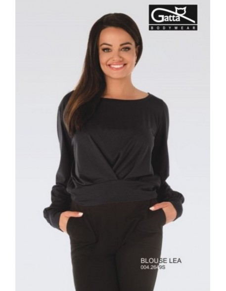 Black blouse women's with long sleeve Gatta Lea