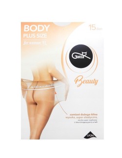 Rajstopy damskie gładkie Gatta Body Plus Size - 15 den