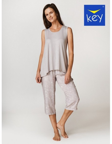 Piżama damska krótki rękaw spodnie 3/4 Key LNS 716 A22 