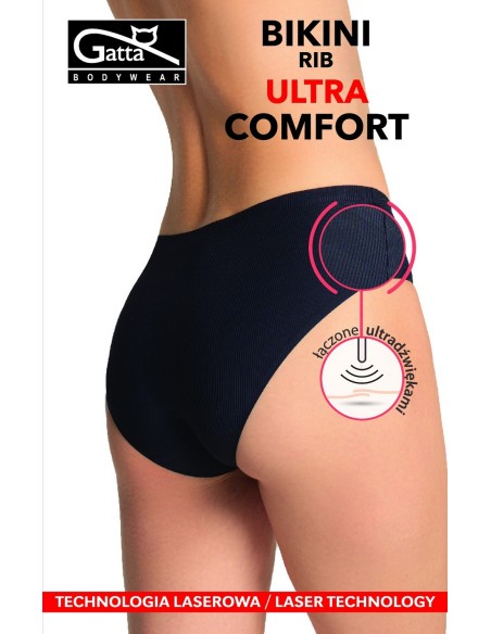 Figi damskie Gatta Bikini Rib Ultra Comfort 41003 