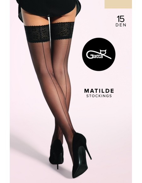 Stockings self-supporting black Gatta Matilde