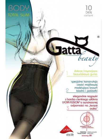 Tights modeling brzuch and pośladki Gatta Body Total Slim 10 fusion 10 den