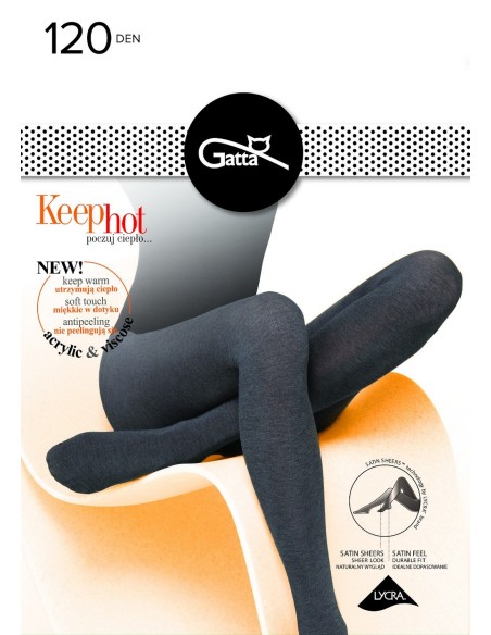 Tights women's ciepłe smooth Gatta Keep Hot 3d