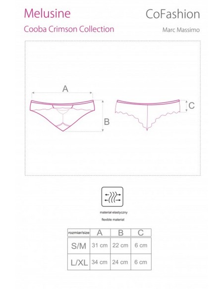 Brazyliany erotyczne czarne majtki Melusine Cofashion CF 90390 