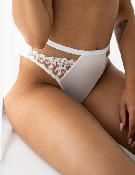 Majtki brazyliany damskie Krisline Yes, białe z...