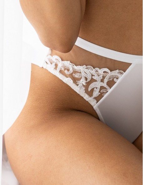 Majtki brazyliany damskie Krisline Yes, białe z...