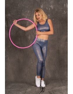 Gym komplet damski legginsy i top niebieski, Merribel 818 2