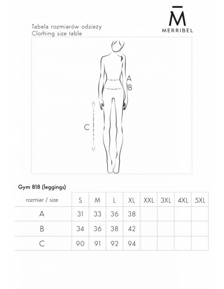 Gym set ladies' legginsy and top blue, Merribel...