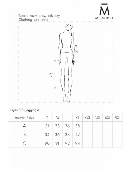 Gym set ladies' legginsy and top blue, Merribel 818