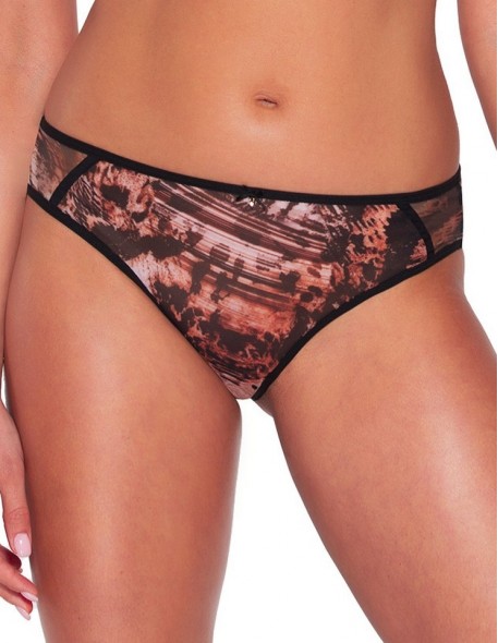 Figi damskie Ava Wild Black 2029, z delikatnym...