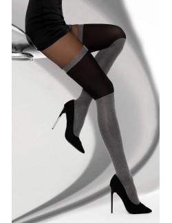 Megia rAjstopy patterned 40 den melange/black, Livia...