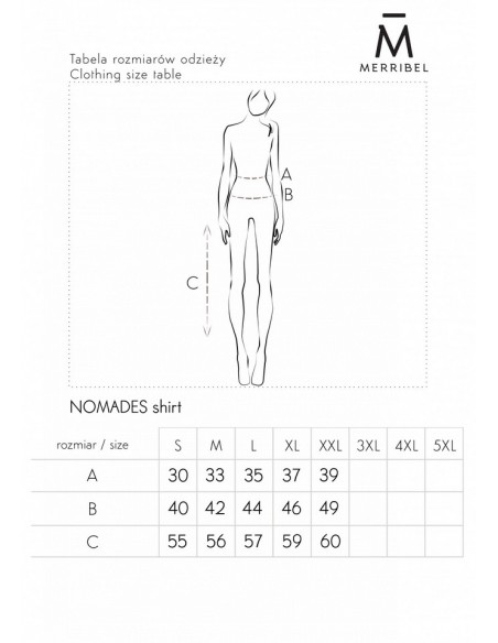 Nomades set ladies' blouse and skirt black, Merribel 90535