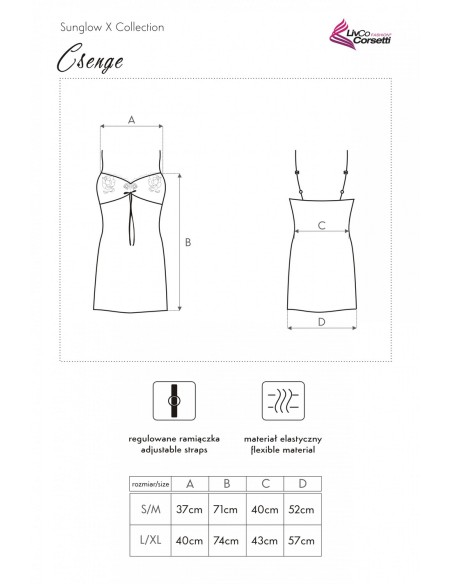 Csenge koszulka nocna satynowa, Livia Corsetti lc 90393 