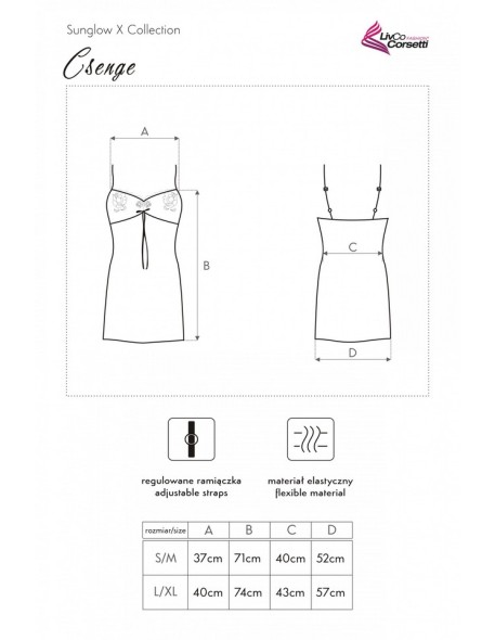 Csenge koszulka nocna satynowa, Livia Corsetti...