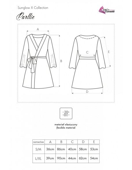 Parllie szlafrok damski satynowy, Livia...