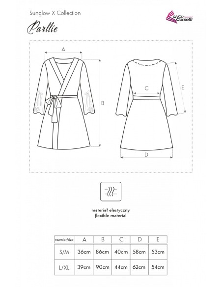 Parllie szlafrok damski satynowy, Livia Corsetti lc 90393-1 