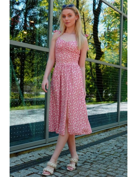 Greta letnia zwiewna dress za kolano, Merribel