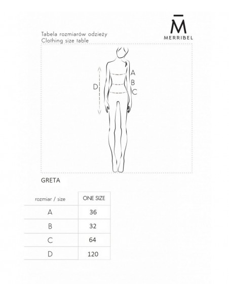 Greta letnia zwiewna dress za kolano, Merribel