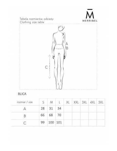 long letnia skirt Blica Niebieska/Blue, Merribel