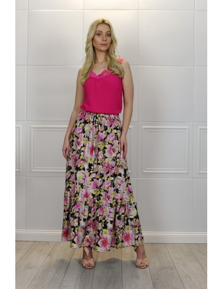 długa letnia spódnica Blica Różowa/Pink, Merribel