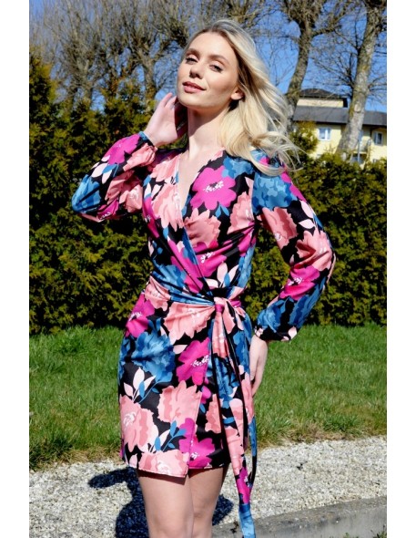 elegancka dress with motywem kwiatów Kolenia Różowa/Pink, Merribel