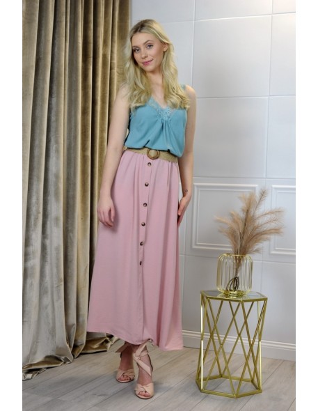 zwiewna long skirt Lulineta Różowa/Pink, Merribel