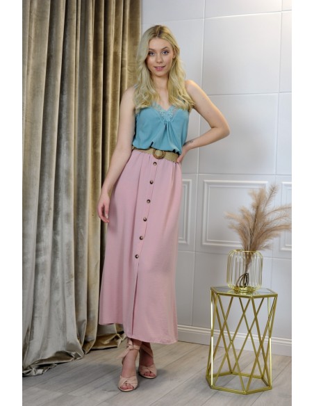 zwiewna długa spódnica Lulineta Różowa/Pink, Merribel