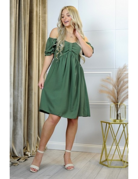 Merribel Sukienka Nidlania Khaki, rozkloszowana