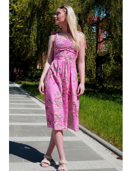 Willa letnia zwiewna sukienka za kolano, Merribel