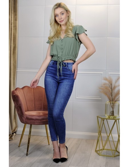 elastyczne jeansowe trousers rurki Callinera Niebieskie/Blue, Merribel