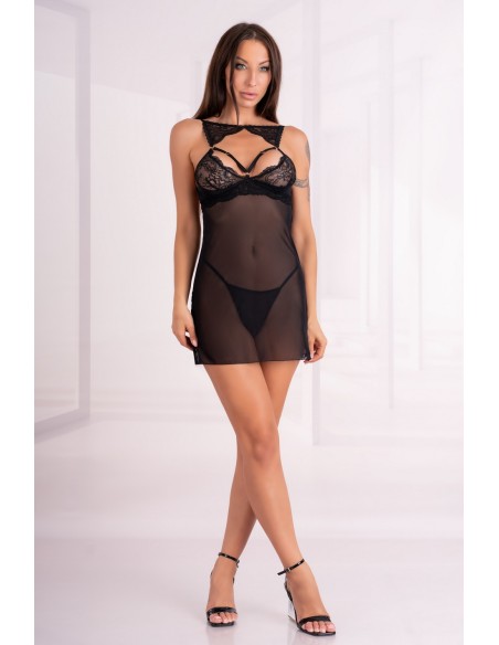 Krolina Black/Czarna seksowna t-shirt night LivCo Corsetti, Livia Corsetti