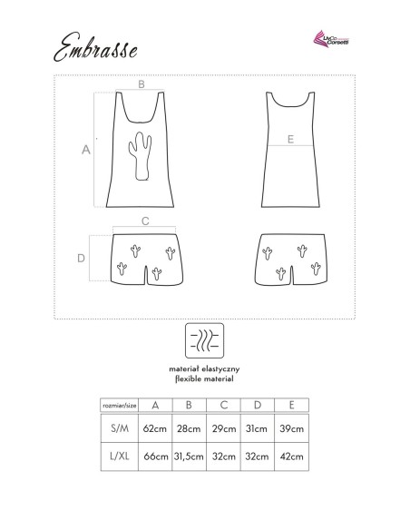 Embrasse piżama damska ze spodenki, Livia Corsetti 404 