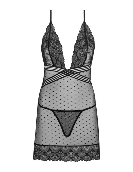 CoMiran t-shirt night with thongs black, Livia...