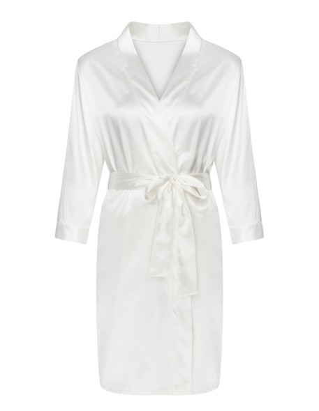 Edelina satin bathrobe ladies' pearl, Livia...