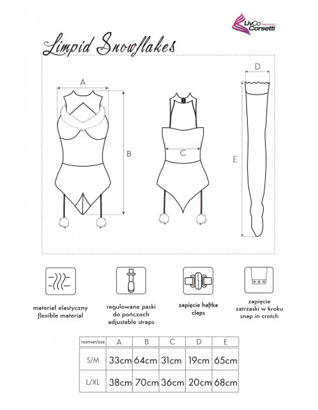 Costumes Limpid Snowflakes LC 90604, Livia...