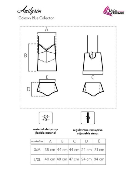 Koszulka Amilgrim Galaxxy Blue Collection, Livia Corsetti