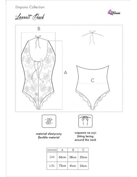 Body Lannuit Peach Emporio Collection, Livia Corsetti