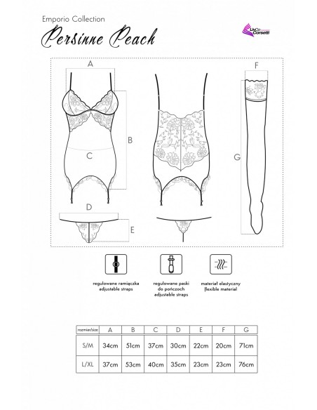 Corset Persinne Peach Emporio Collection, Livia Corsetti
