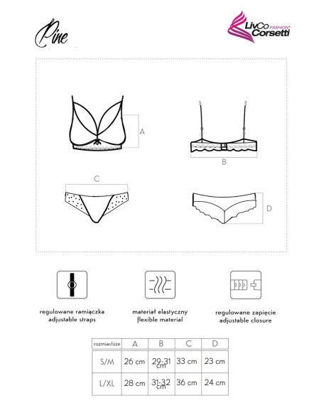 Zmysłowy komplet Pine Khaki, Livia Corsetti