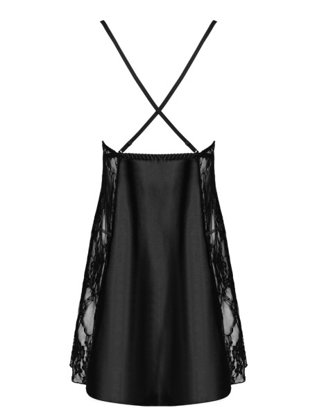 Czarna koszulka nocna Delight Beauty Night Fashion