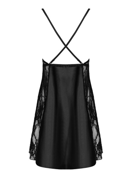 Czarna koszulka nocna Delight Beauty Night Fashion