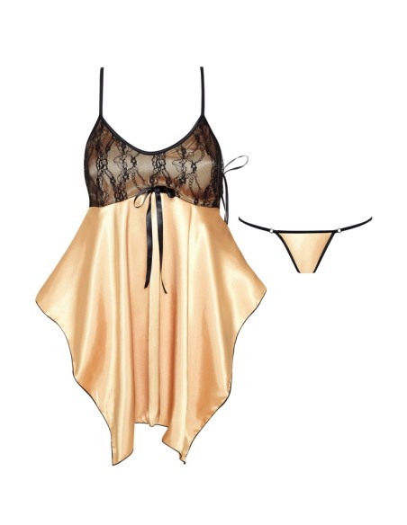 Satin t-shirt night gold Julieta Beauty Night Fashion