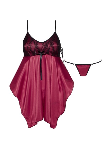 Koszulka nocna damska satynowa fioletowy Julieta Beauty Night Fashion