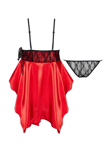 Satynowa koszulka na ramiączkach czerwona Julieta Beauty Night Fashion