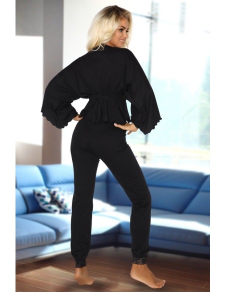 Piżama damska czarna Margot Beauty Night Fashion