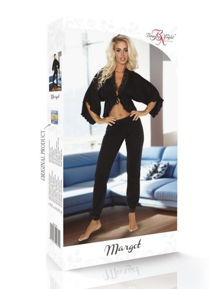 Piżama damska czarna Margot Beauty Night Fashion