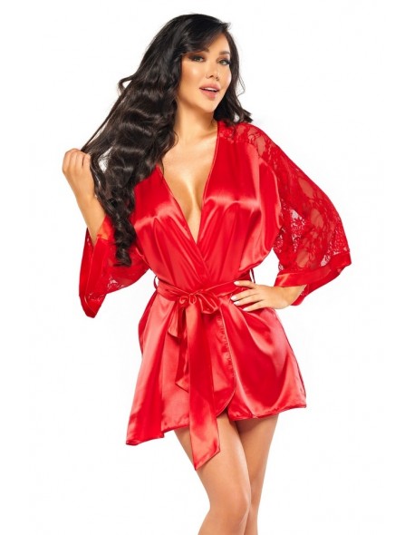 Short red bathrobe Marissa Beauty Night Fashion