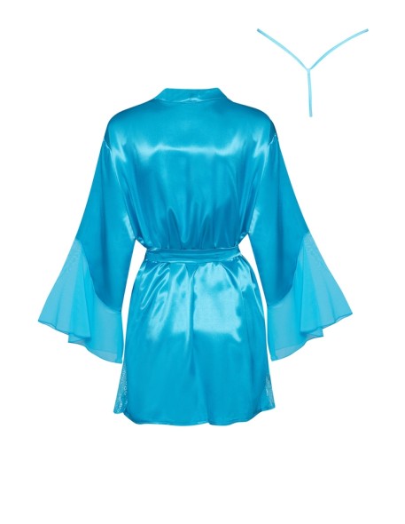 Satin bathrobe turquoise Marlene Beauty Night...