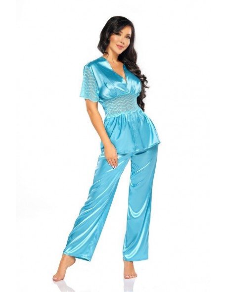 Satin pajamas women's turquoise Missy Beauty Night Fashion