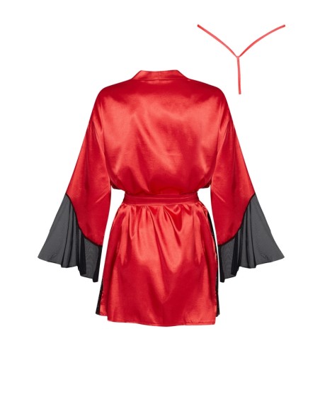 Peniuar damski czerwony Sara Beauty Night Fashion